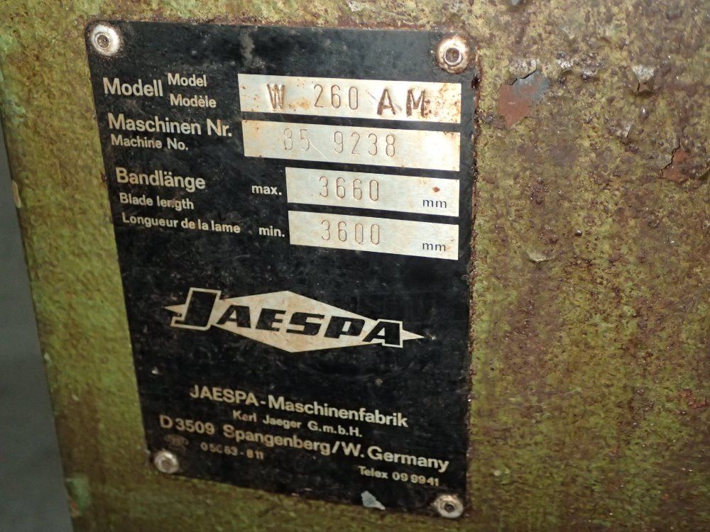 Jaespa Horizontal Band Saw