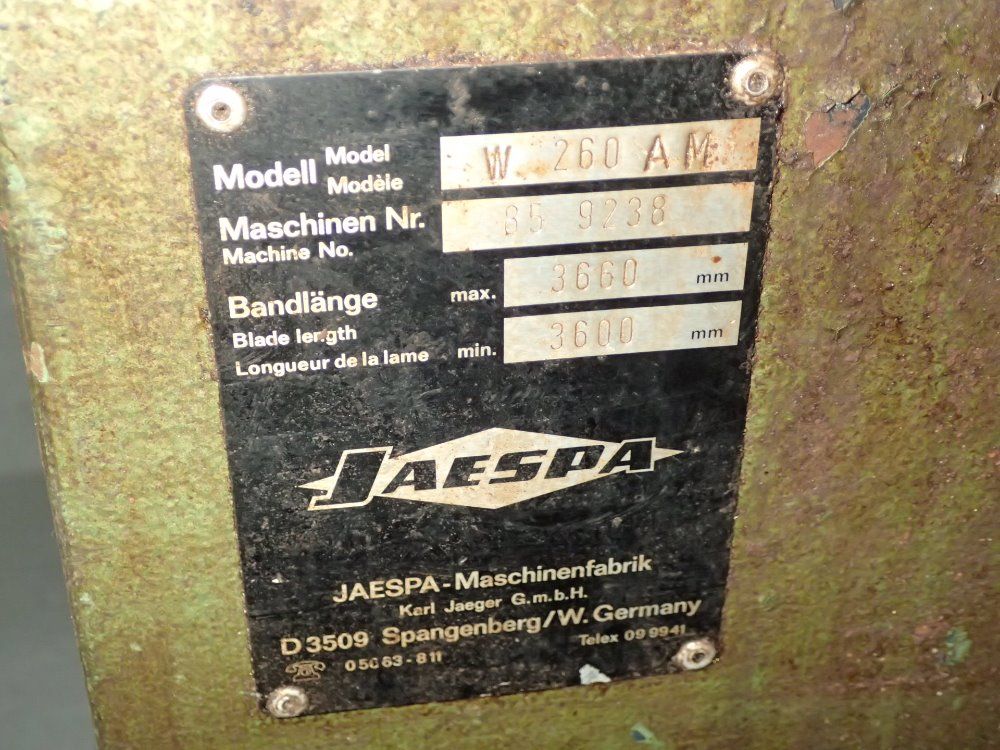 Jaespa Horizontal Band Saw
