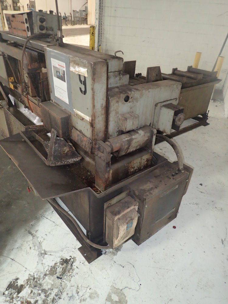 He&m-saw / Hem-saw Horizontal Band Saw W/ Roller Conveyor