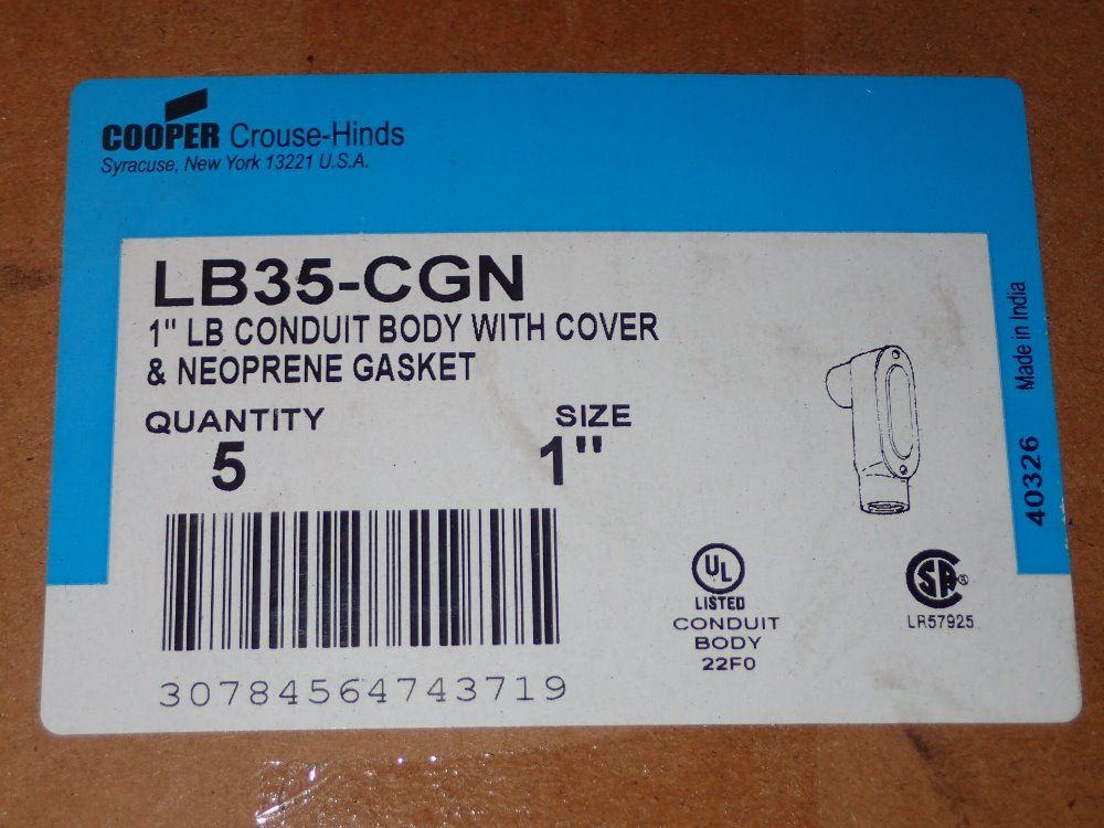Cooper/crouse-hinds Conduit Bodies W/covers