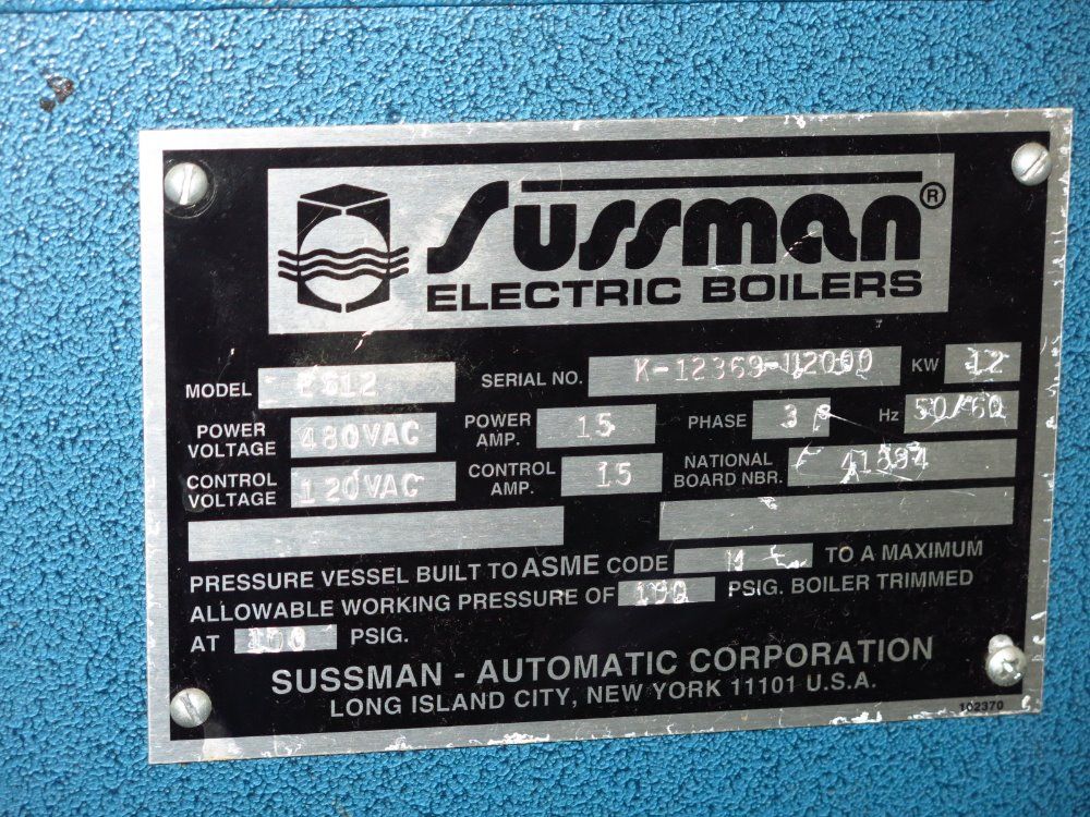 Sussman Electric Boiler