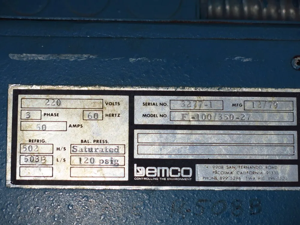 Bemco Temperature Chamber