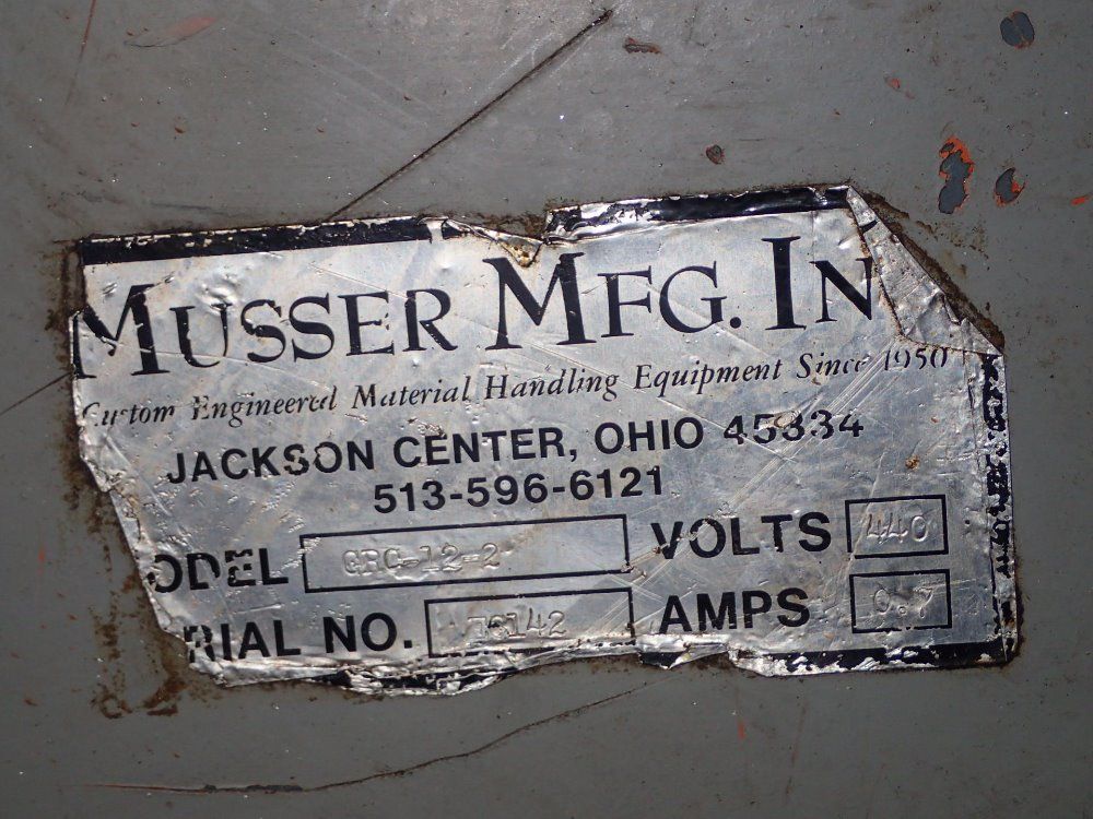 Musser Mfg. Inc. Belt Conveyor