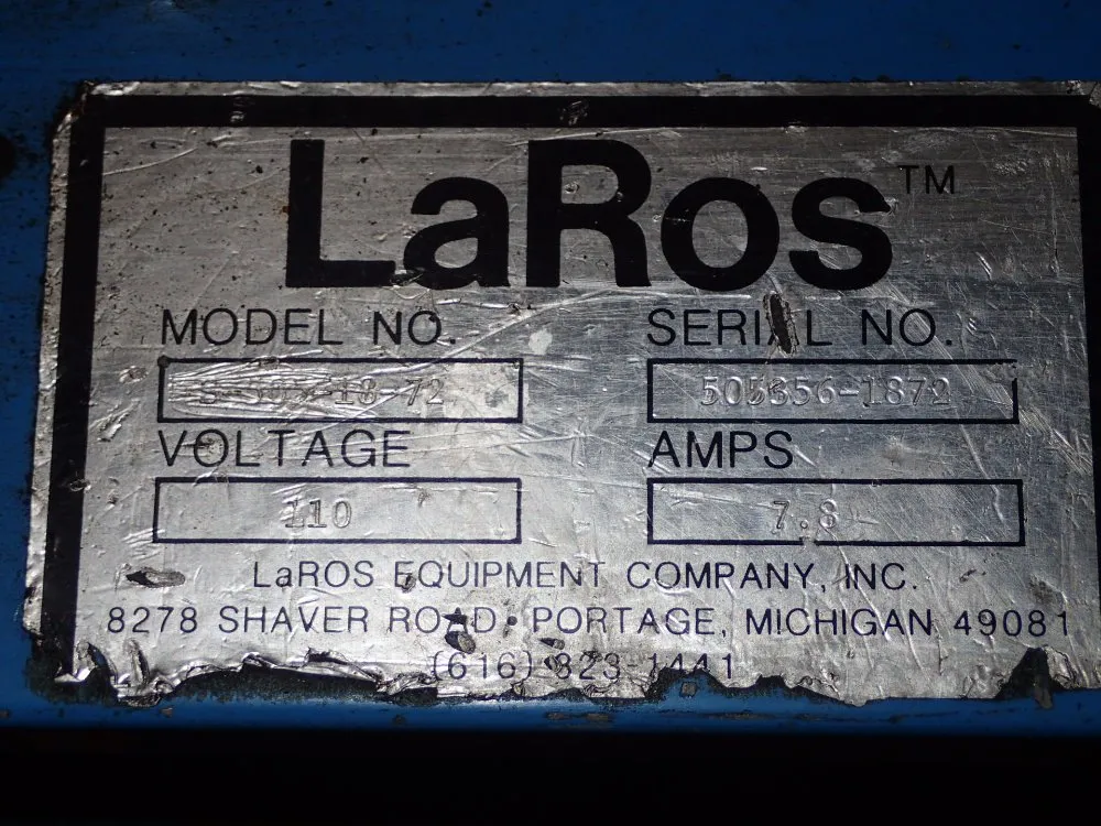 Laros Equipment Co. Belt Conveyor