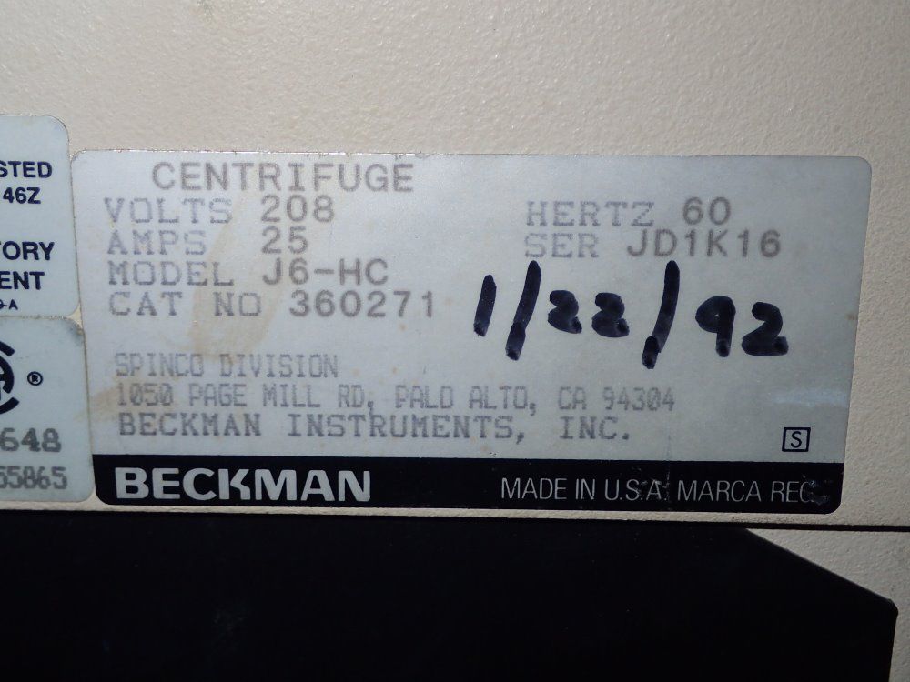 Beckman Portable Centrifuge