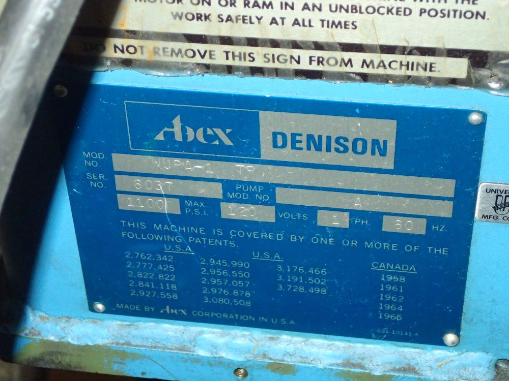 Abex/multipress/denison Hydraulic Press