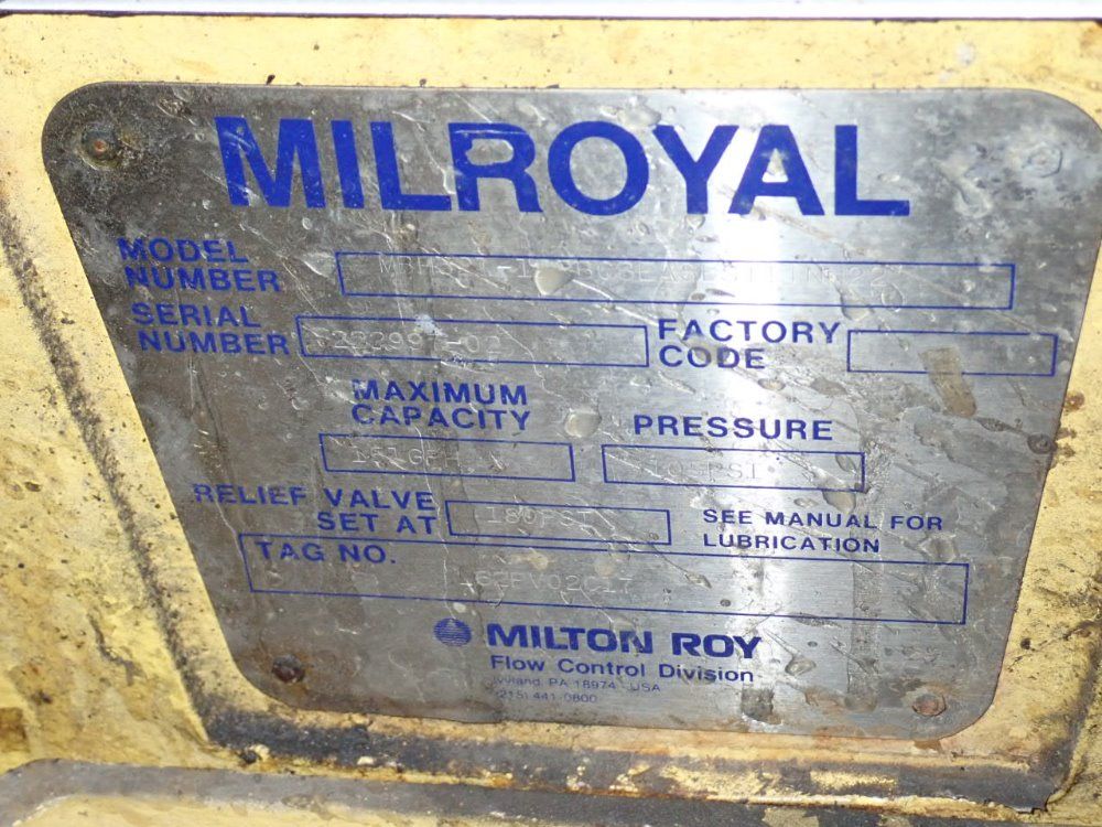 Milton Roy Hydraulic Pump Unit