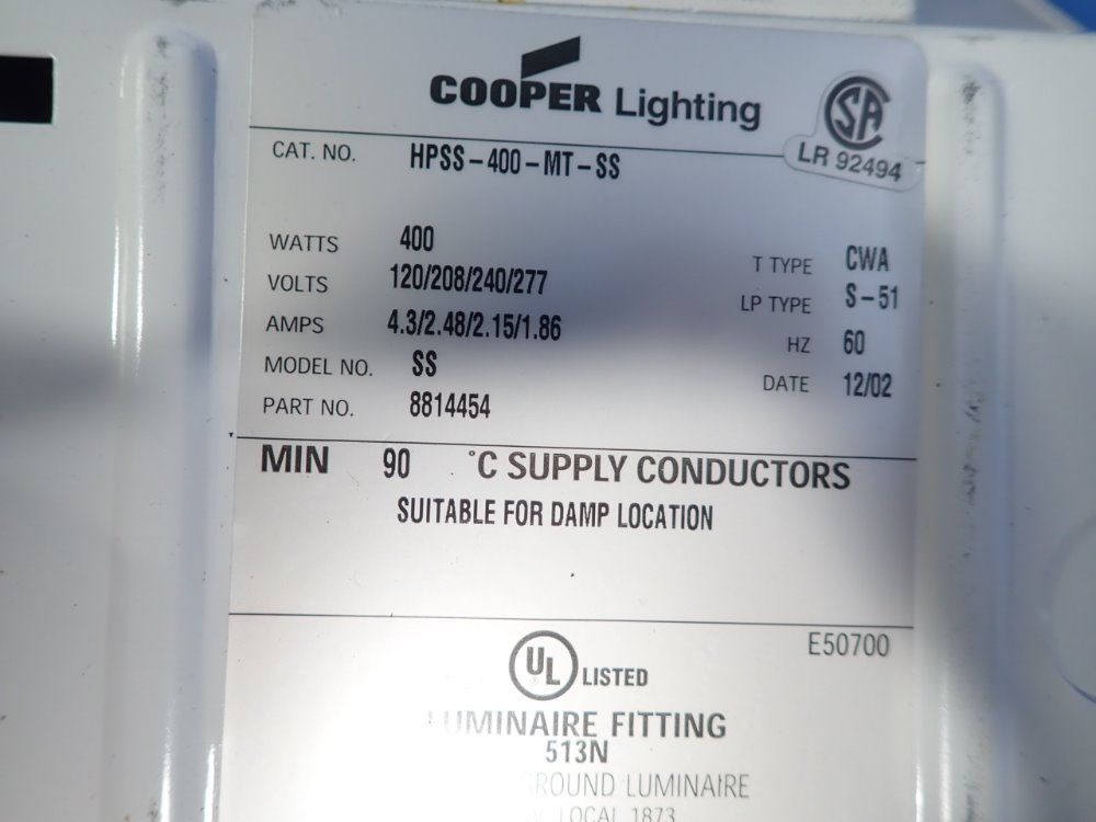 Cooper Lighting Ballast Assembly
