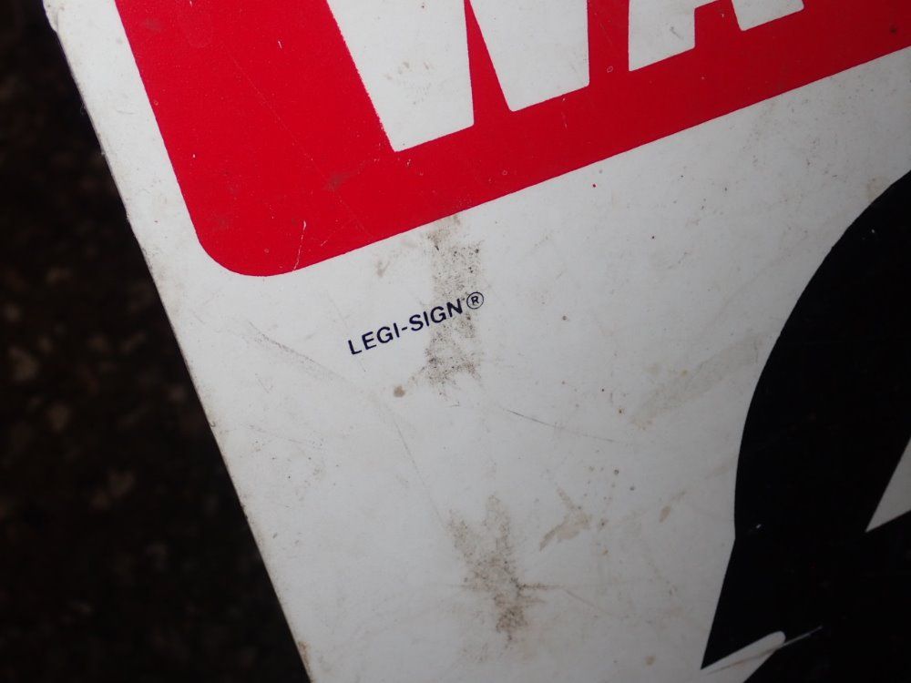 Legi Sign Warning Men Working Above Sign