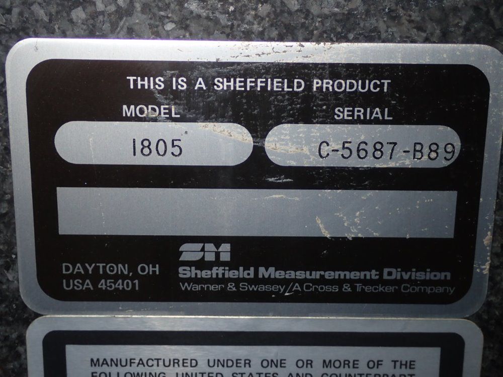 Sheffield Measurement Parts Inspection System