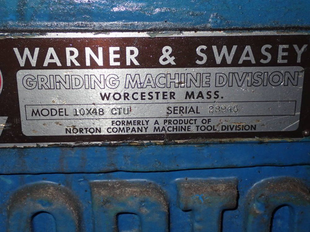 Warner&amp;swasey/norton Cylindrical Grinder