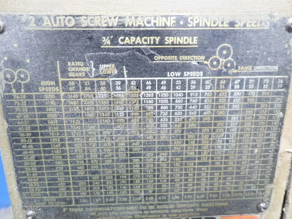 Brown Sharpe Screw Machine