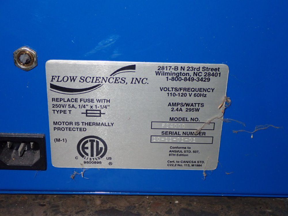 Flow Sciences Fan / Filter Housing