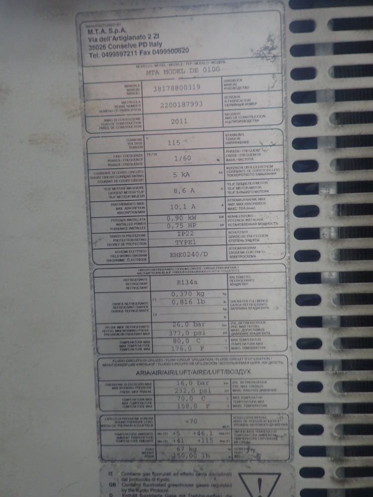 M.t.a. S.p.a. Air Dryer