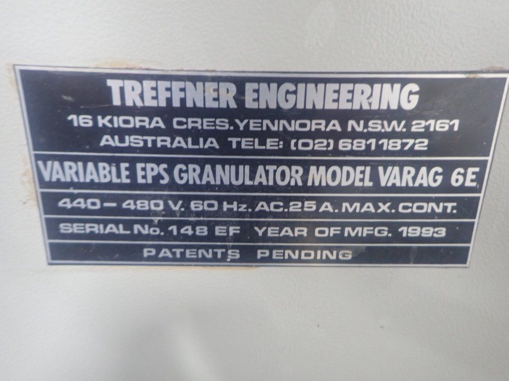 Treffner Engineering 18" X 54" Opening 11 Kw Granulator - Varag 6e