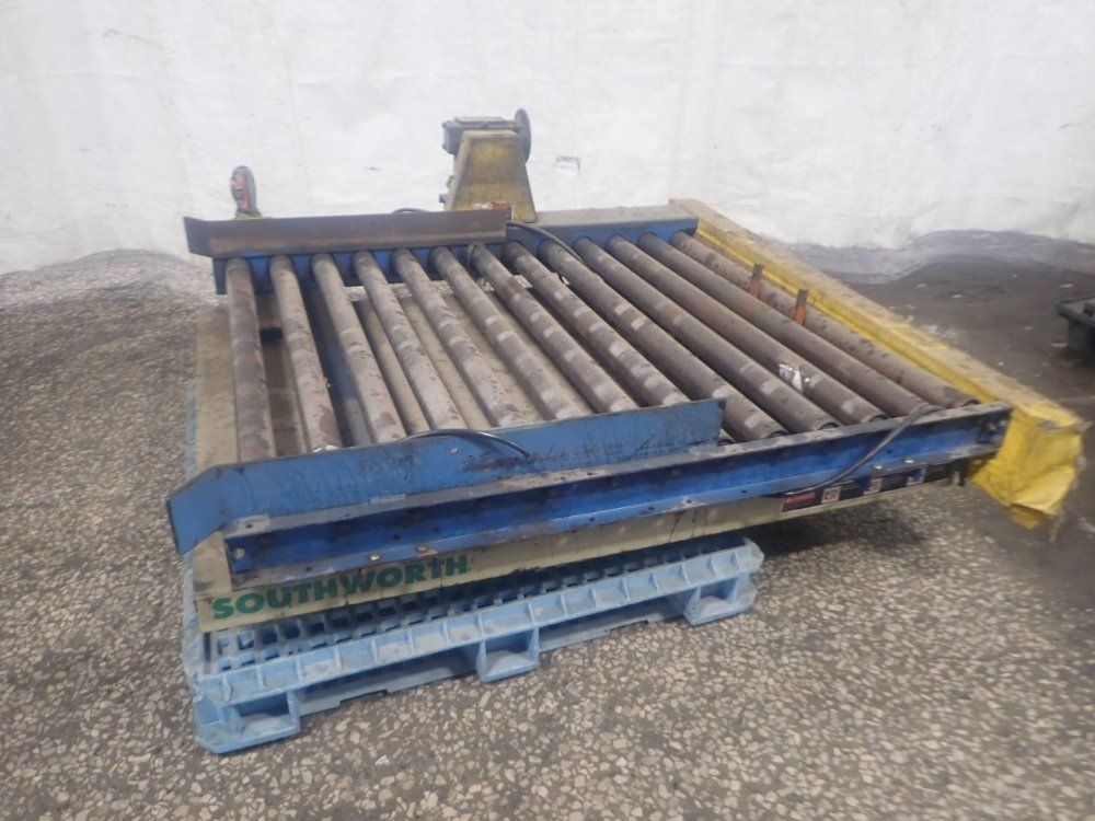 Lewco / Southworth Lift Table W/ Power Roller Conveyor