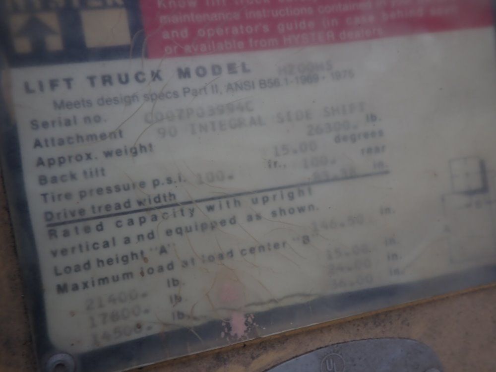 Hyster Diesel Forklift