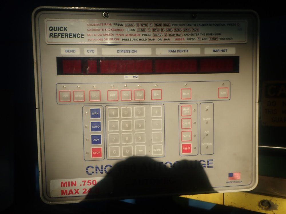 Wisconsin Machine 8' Press Brake