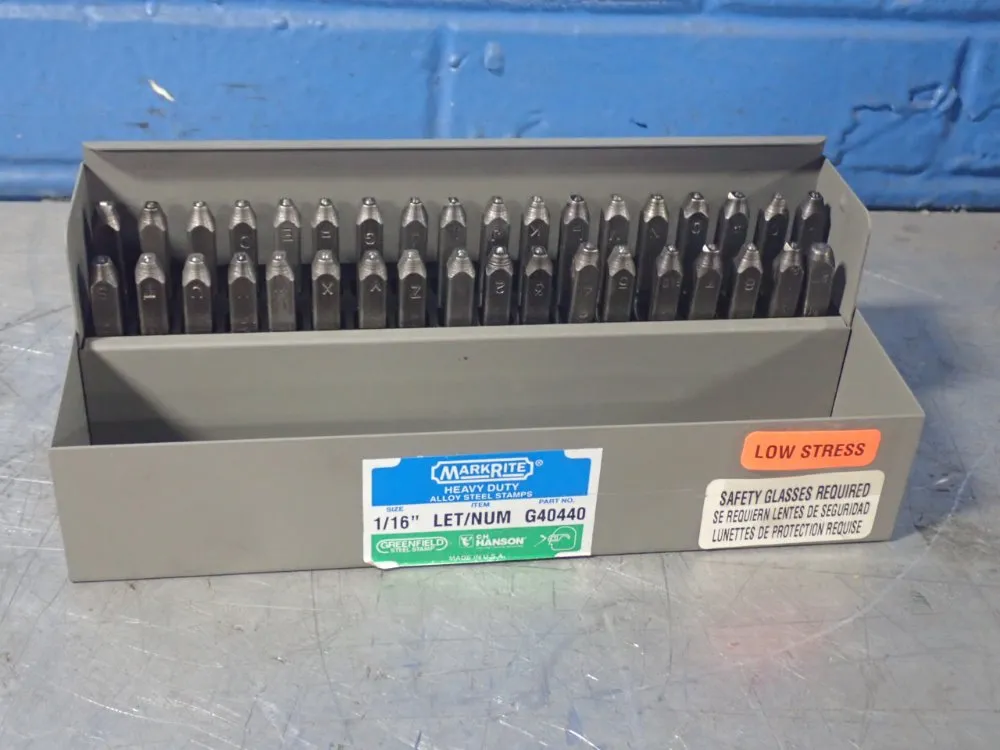 Mark Rite Alloy Steel Stamp Kit