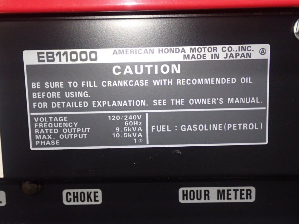 Honda 10.5 Kva Eb11000 Gasoline Generator - Eb11000