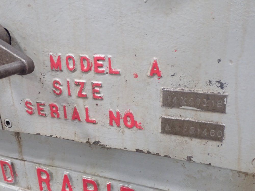 Gallmeyer & Livingston 14" X 60" Surface Grinder, M:a - A