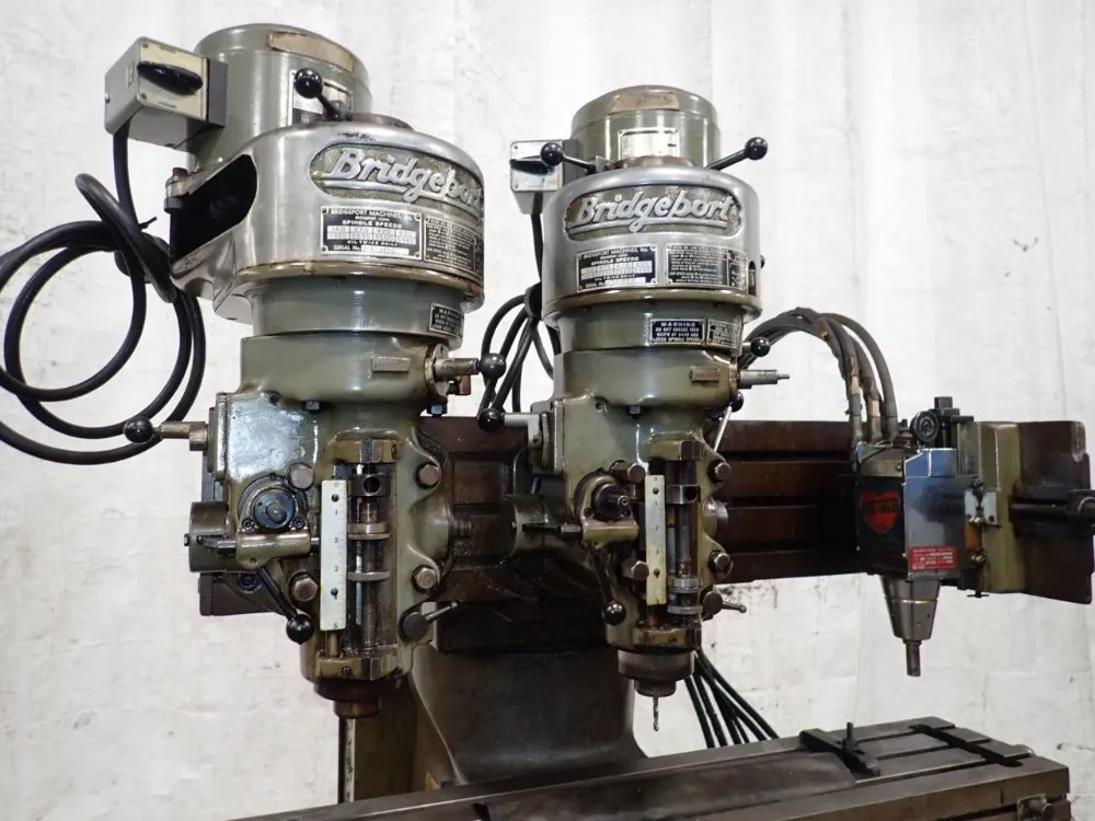 Bridgeport 9" X 42" Dual Head Vertical Mill W/true Trace