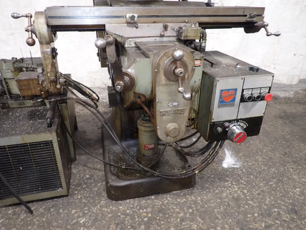 Bridgeport 9" X 42" Dual Head Vertical Mill W/true Trace