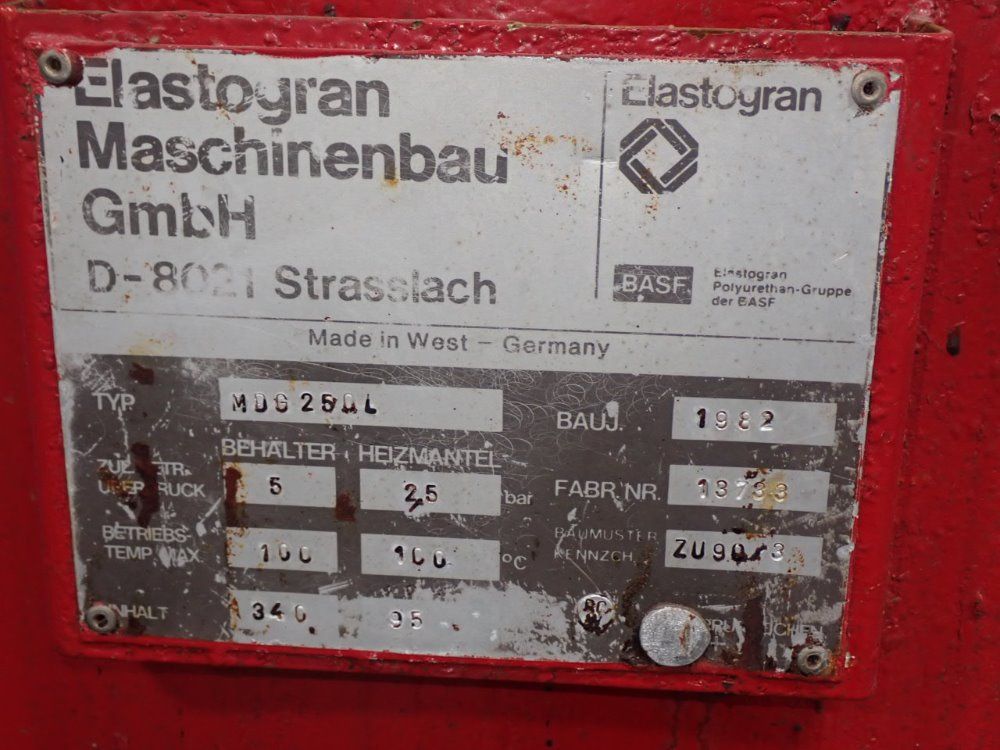 Elastogran Jacketed Tank