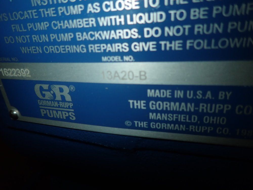 Gorman-rupp 13a20-b Pump - 13a20-b