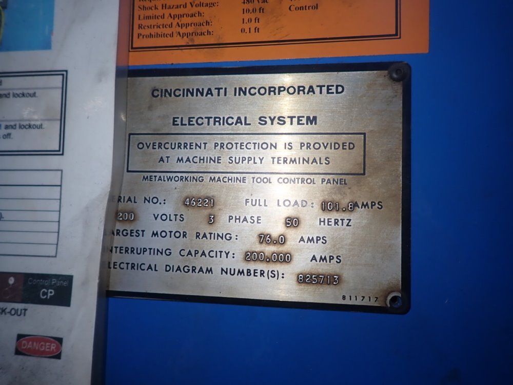 Cincinnati 120" 2500 X 10 Ft Shear - 2500 X 10 Ft Shear