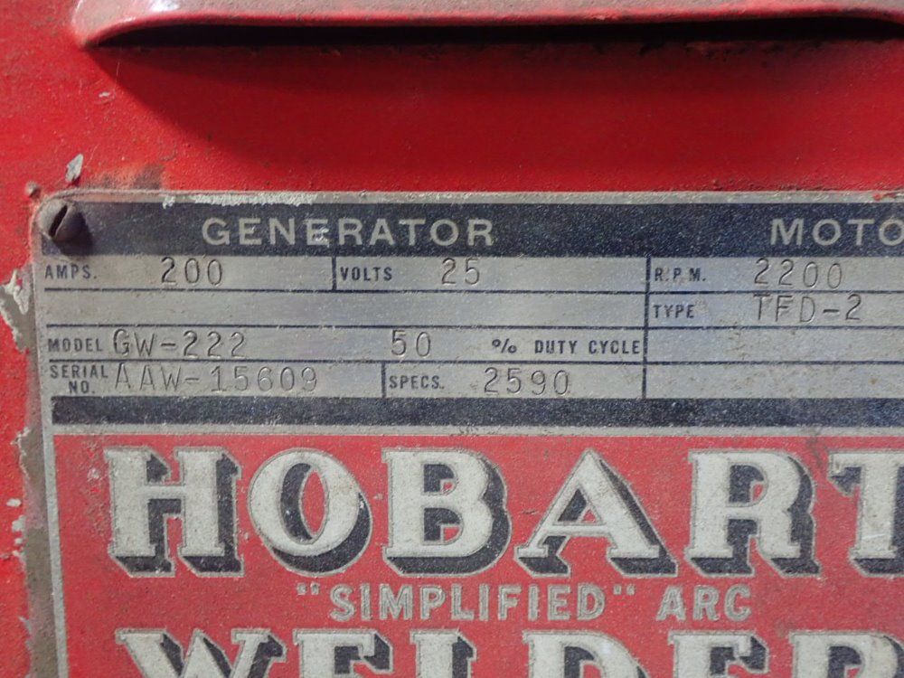 Hobart/wisconsin Welder