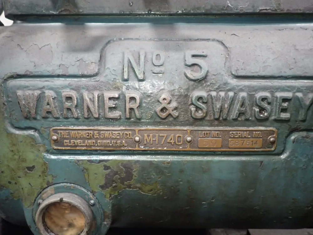 Warner & Swasey 20" Swing 48" Bed 5 Turret Lathe - 5