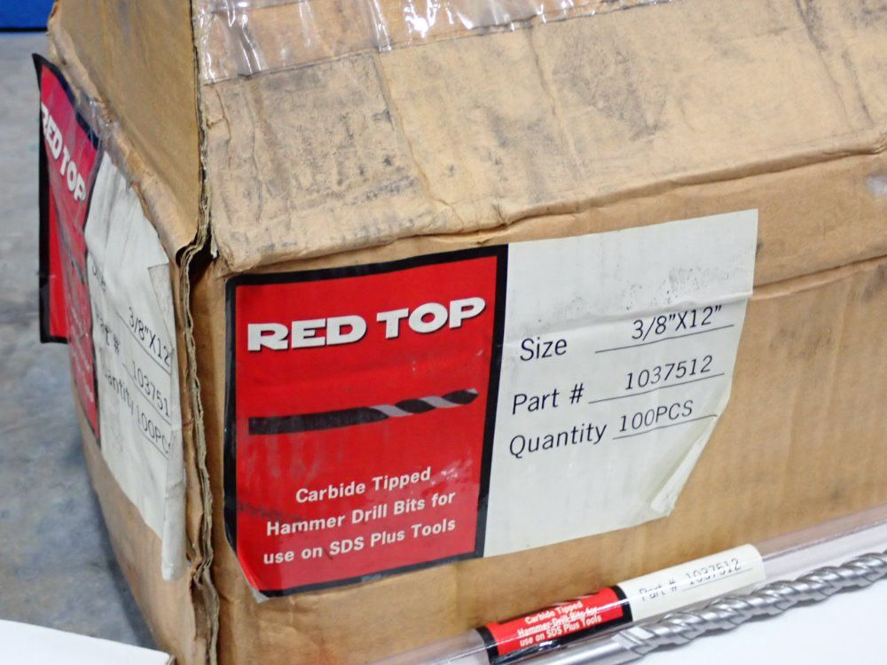 Redtop 3/8"x12" Carbide Tipped Hammer Drill Bits