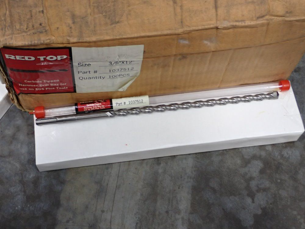 Redtop 3/8"x12" Carbide Tipped Hammer Drill Bits