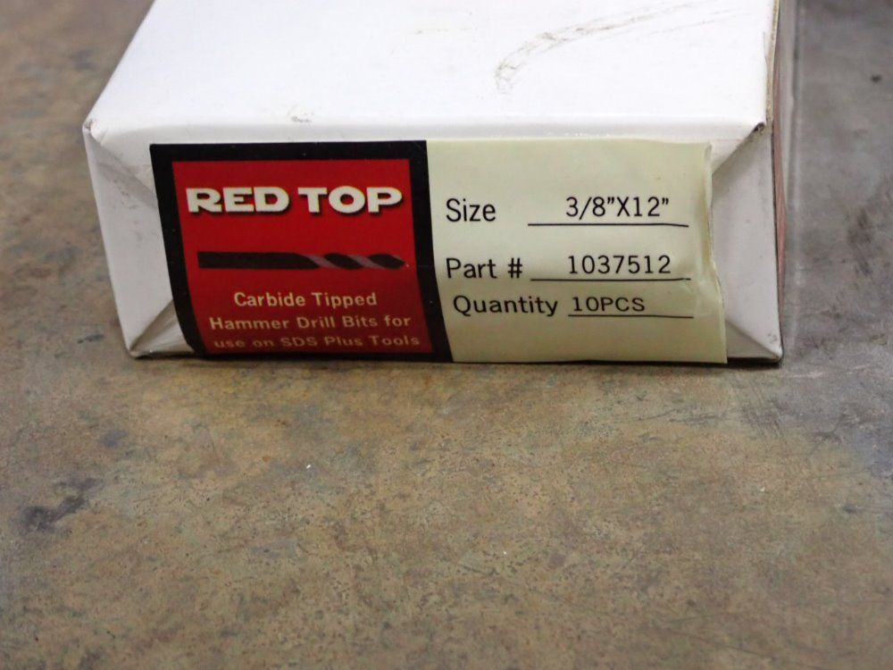 Redtop 3/8"x12" Carbide Tipped Hammer Drill Bits