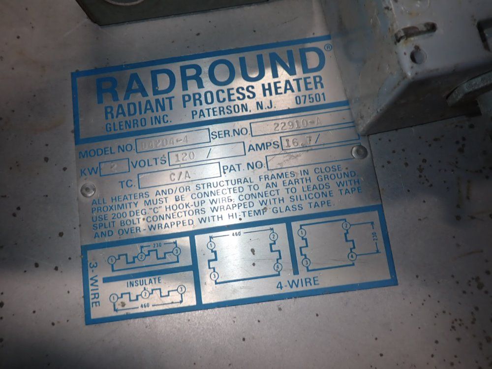 Glenro Inc 21kw Radiant Process Heater - D4204-4