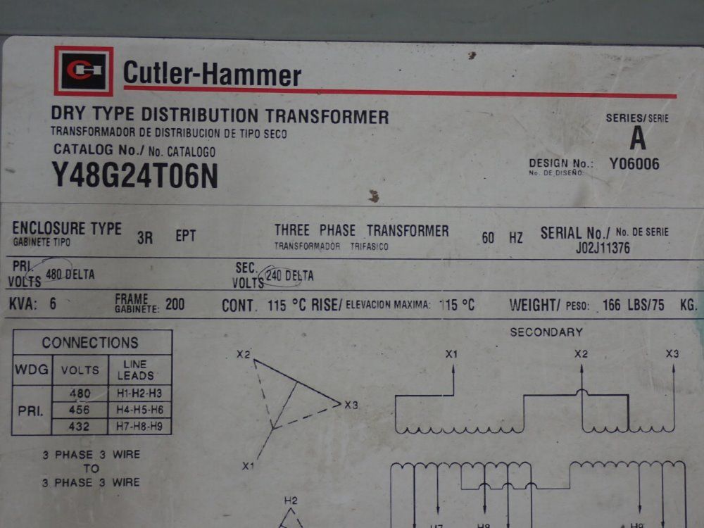 Cutler-hammer Transformer