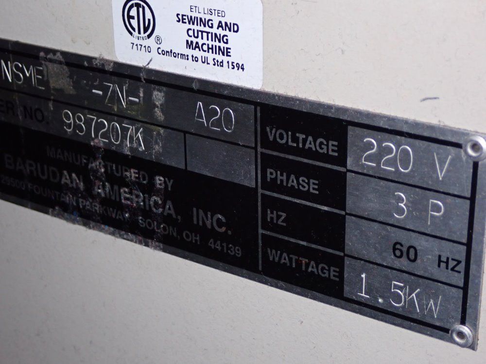 Barudan 20 Station Embroidery Machine - Nsme-zn-a20