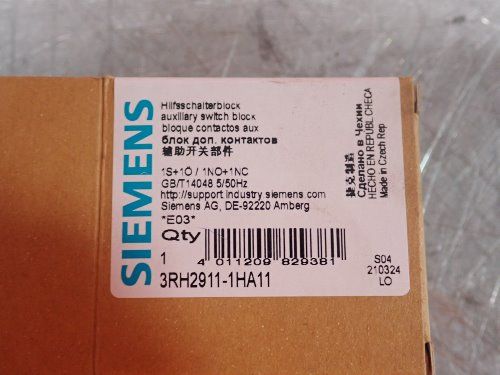 Siemens 3 Siemens 3rh2911-1ha11 Aux Switch Blocks - 3rh2911-1ha11