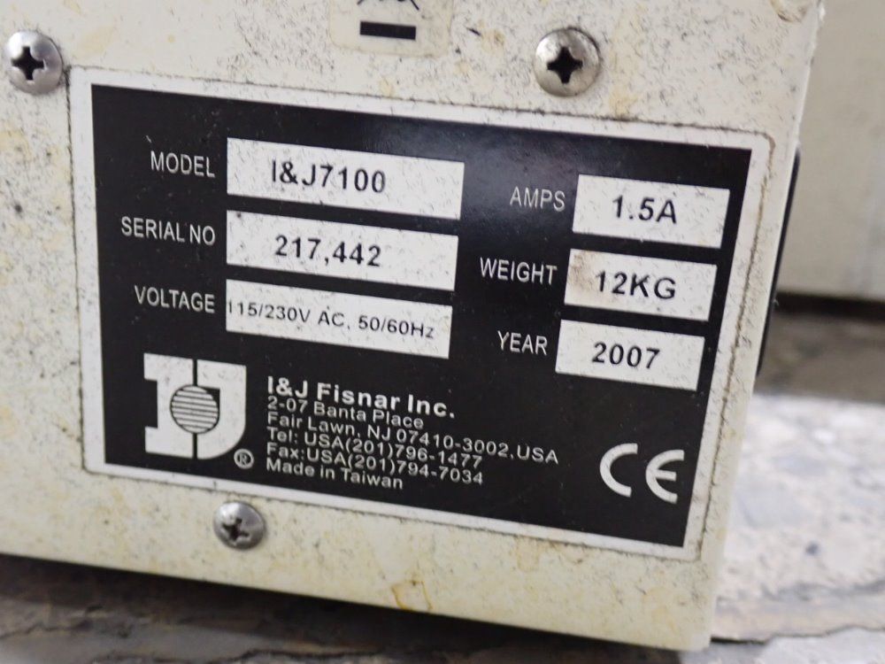 I  J Fisnar Inc Dispensing Robot