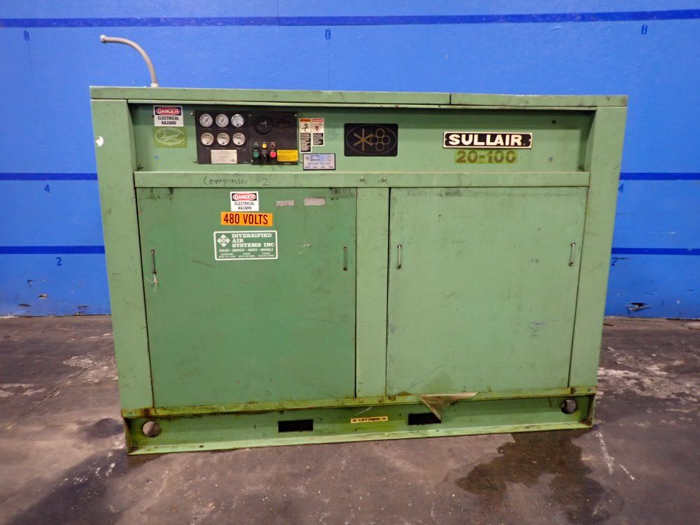 Sullair 100 Hp 20-100l Acac 24kt Air Compressor - 20-100l Acac 24kt