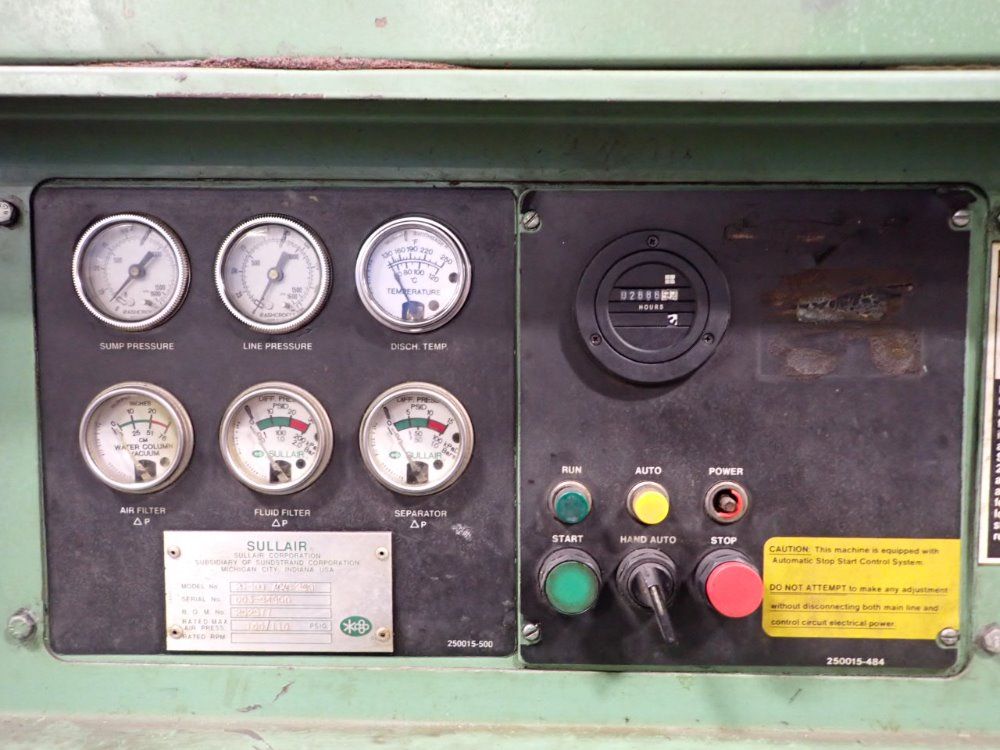 Sullair 100 Hp 20-100l Acac 24kt Air Compressor - 20-100l Acac 24kt