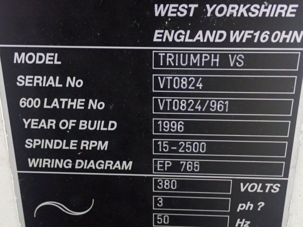 Clausing Colchester 18" X 51" Triumph Vs Lathe - Triumph Vs