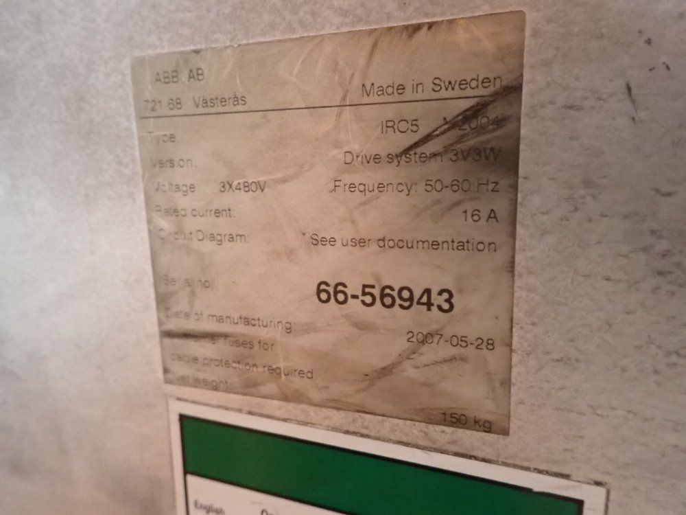 Abb Irb6600 M2004 Robot - Irb6600 M2004