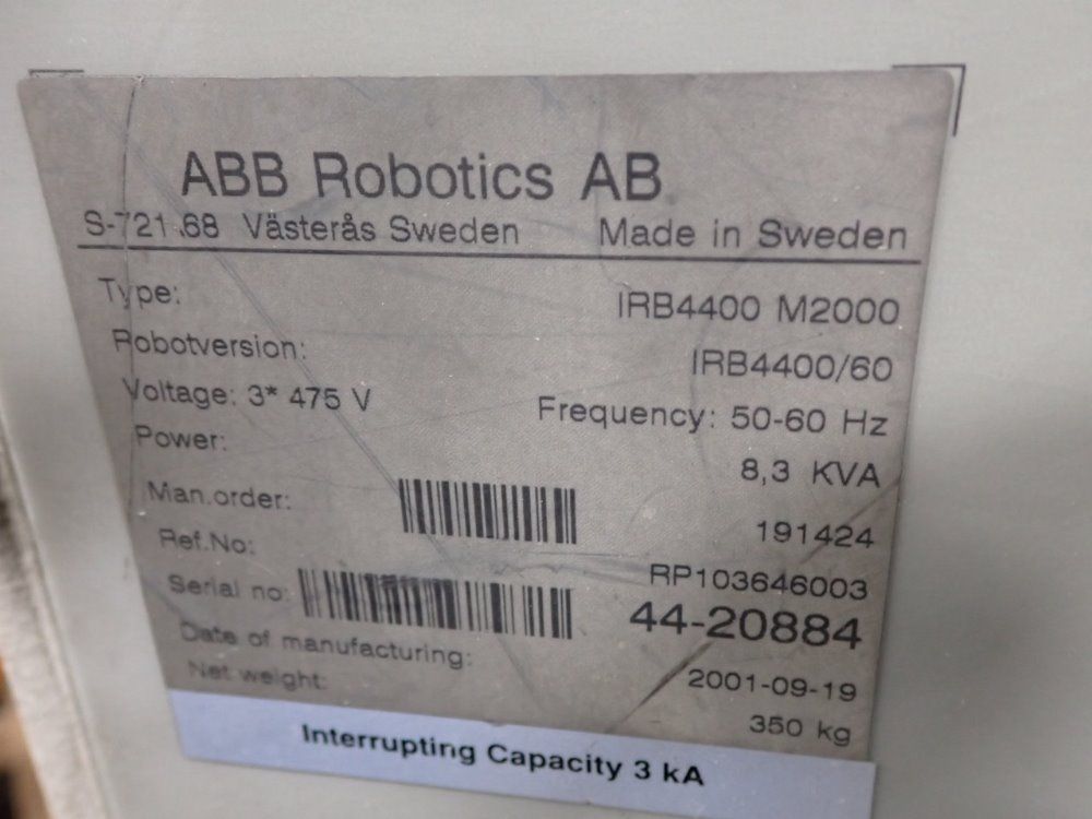 Abb Irb4400 M2000 Robot - Irb4400 M2000