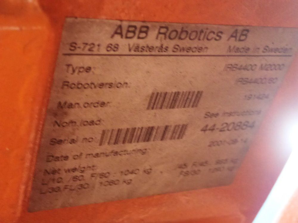 Abb Irb4400 M2000 Robot - Irb4400 M2000