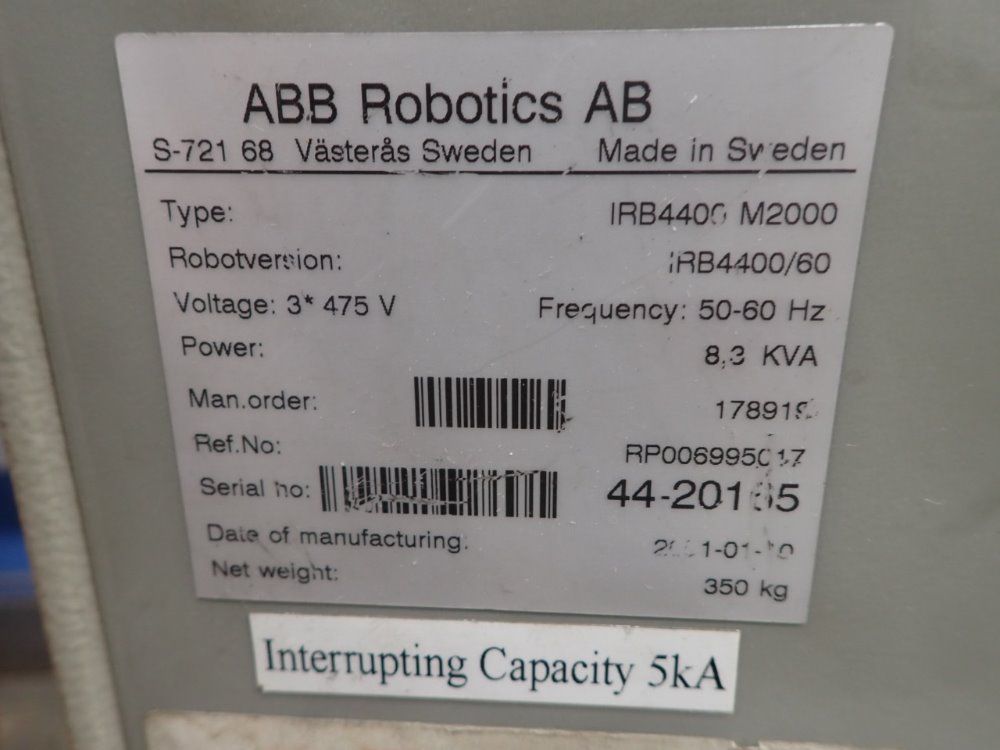 Abb Irb4400 M2000 Robot - Irb4400 M2000