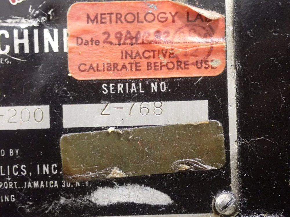 Greer Hydraulics Z-768 Test Machine - Z-768