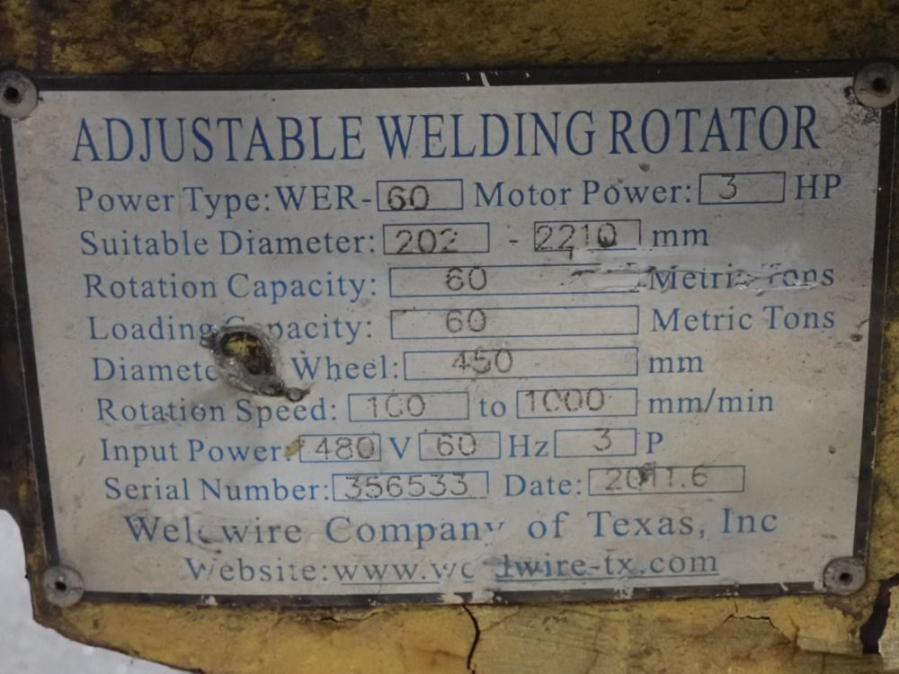 Weldwire 60 Ton Turning Roll