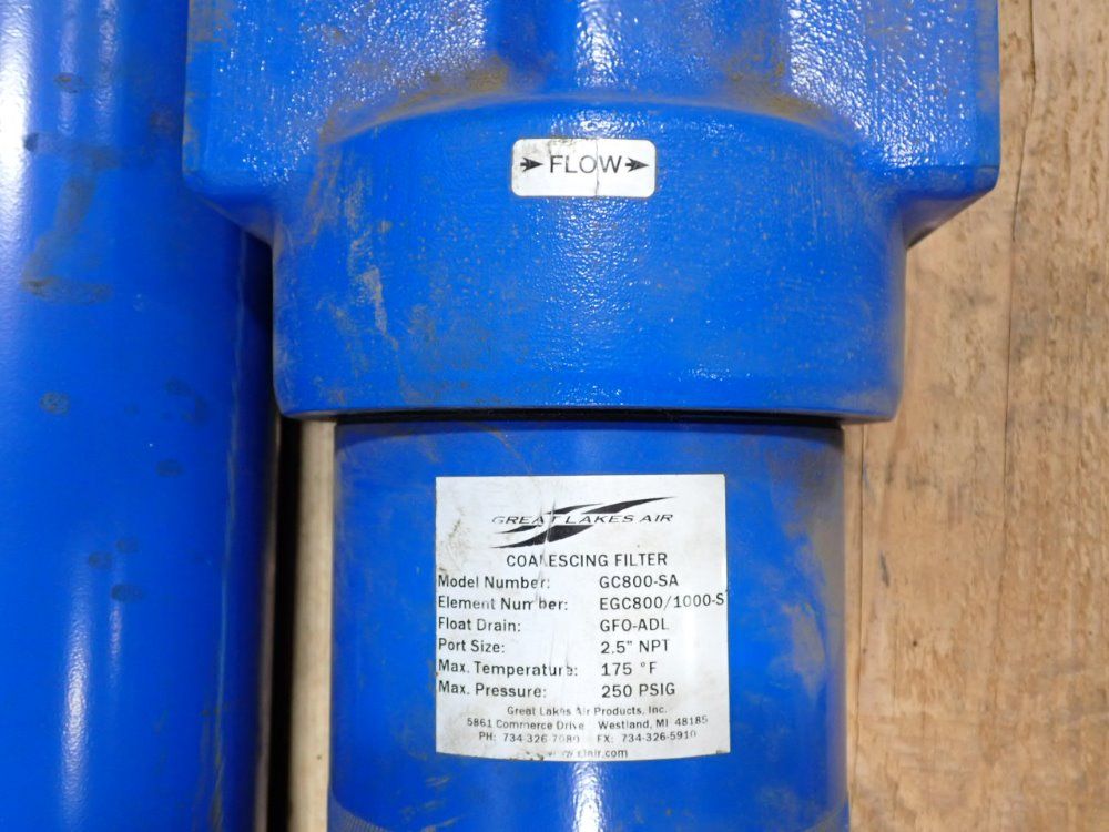 Great Lakes Air 250 Psig Coanescing Filter - Gc800-sa